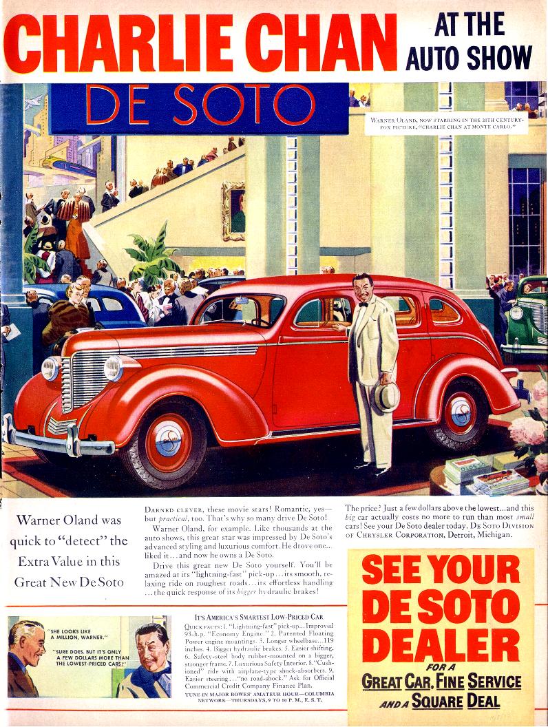 1938 DeSoto Auto Advertising